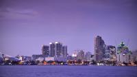 SD harbor at dusk�